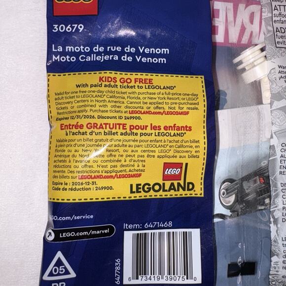 LEGO Marvel Spider-Man 30679 Venom Street Bike Polybag NEW SEALED RETIRED - Picture 4 of 4